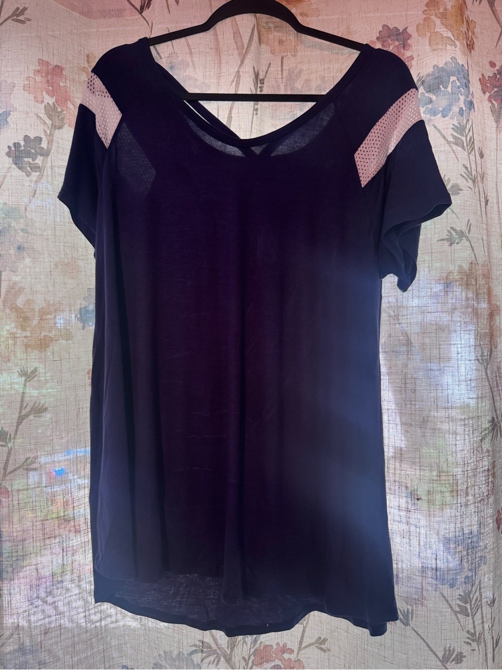Ella Mara Short Sleeve Tee with Contrast Shoulder Detail
